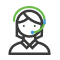 icon - girl with headset